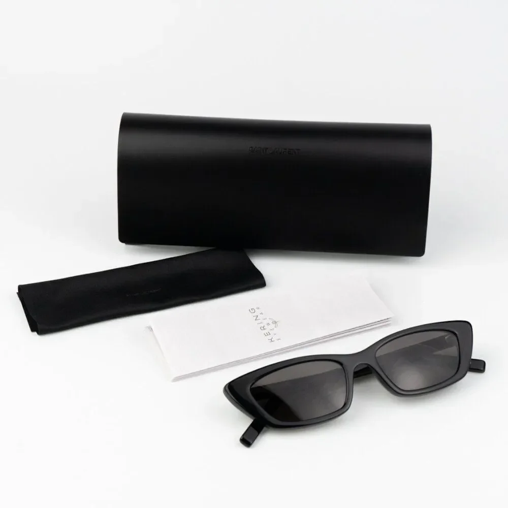 NEW Saint Laurent SL277 009 Black Cat Eye Women Sunglasses